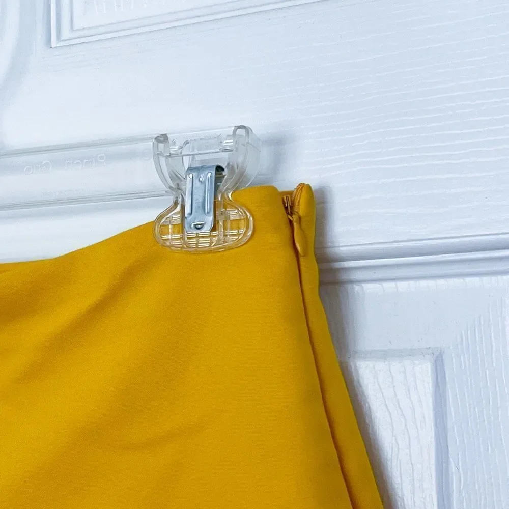 Zara Bright Yellow Skort Micro Mini Skirt with Built-in Shorts